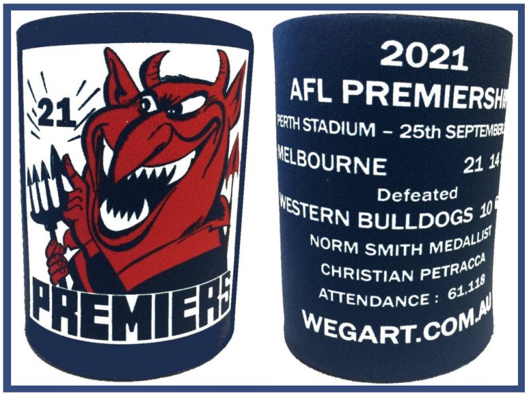 2021 Demons Stubby Holder FREE POST WITHIN AUSTRALIA